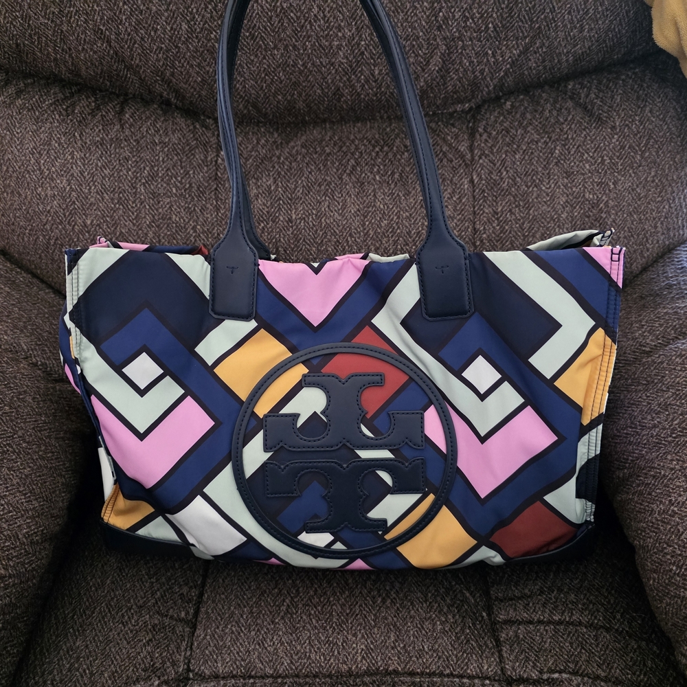 Tory Burch Colorful Geometric Ella Tote